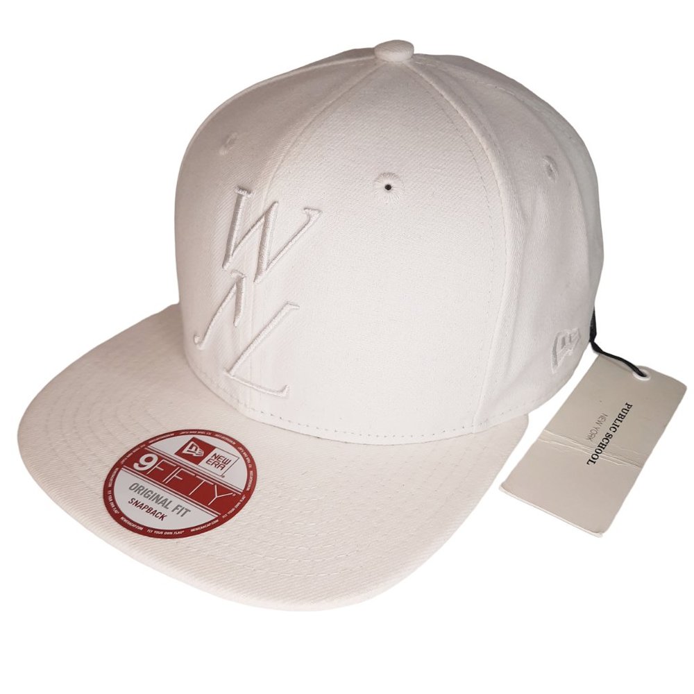 NWT New Era Public School WNL Tonal Monochrome 9Fifty Snapback Cap Hat WHITE